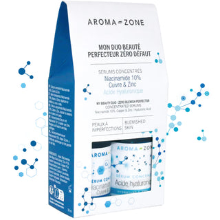 Aroma Zone - 零瑕濃縮精華(玻尿酸精華 + 菸鹼醯胺 10% 銅鋅精華) 套裝 - 平行進口