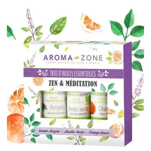 Aroma Zone - 有機精油三重奏|Zen & Meditation 禪宗與冥想|3支 各 10ml - 平行進口