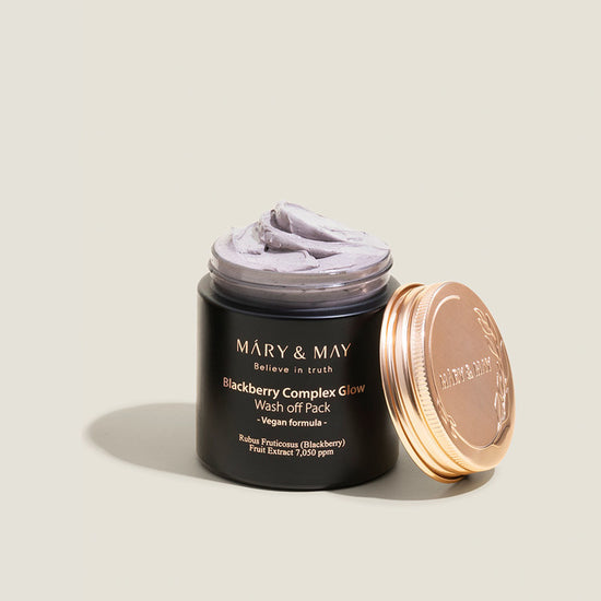Mary & May - 黑莓 + 紅茶抗皺柔膚泥膜 125g | Vegan 純素配方 - 平行進口