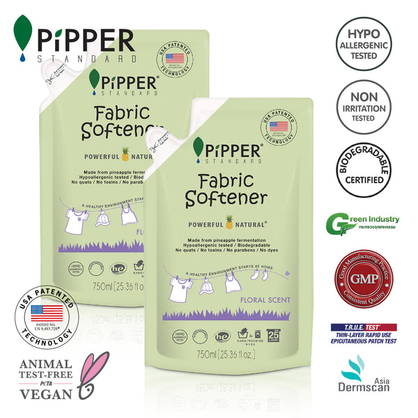 PiPPER Standard -【2包】衣物柔順劑補充裝 750ml|花香