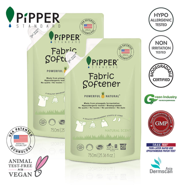 PiPPER Standard -【2包】衣物柔順劑補充裝 750ml|天然香