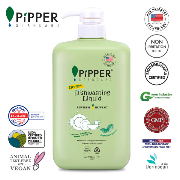PiPPER Standard - 防敏感 天然菠蘿酵素洗潔精 900ml|薄荷香