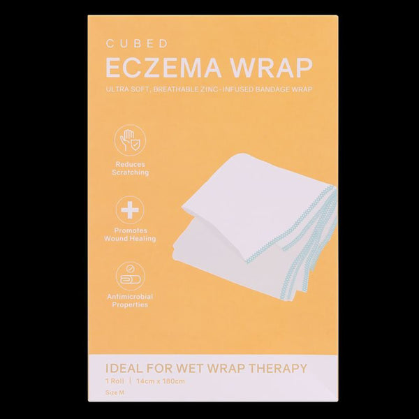 CUBED - Wet wrap 濕敷氧化鋅保濕紓緩繃帶 M|14cm x 180cm | 成人腿部/幼童身軀