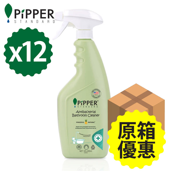 PiPPER Standard - 【原箱】鳳梨酵素抗菌浴廁清潔劑|茶樹香 400ml x 12