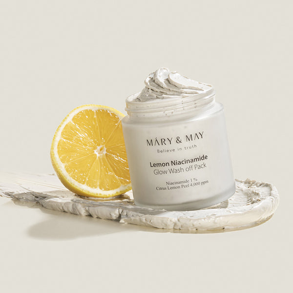 Mary & May - Lemon Niacinamide Glow Wash off Pack 檸檬 + 煙酰胺美白泥膜｜Vegan 純素配方 125g