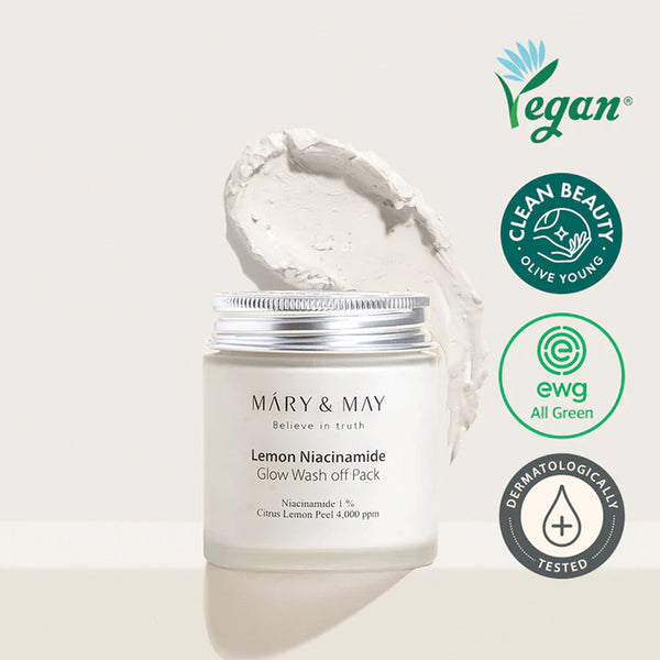 Mary & May - 檸檬 + 煙酰胺美白泥膜|Vegan 純素配方 125g