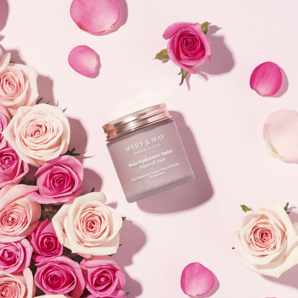 Mary & May - Rose Hyaluronic Hydra Wash off Pack 大馬士革玫瑰 + 無花果補濕抗氧泥膜|Vegan 純素配方 125g