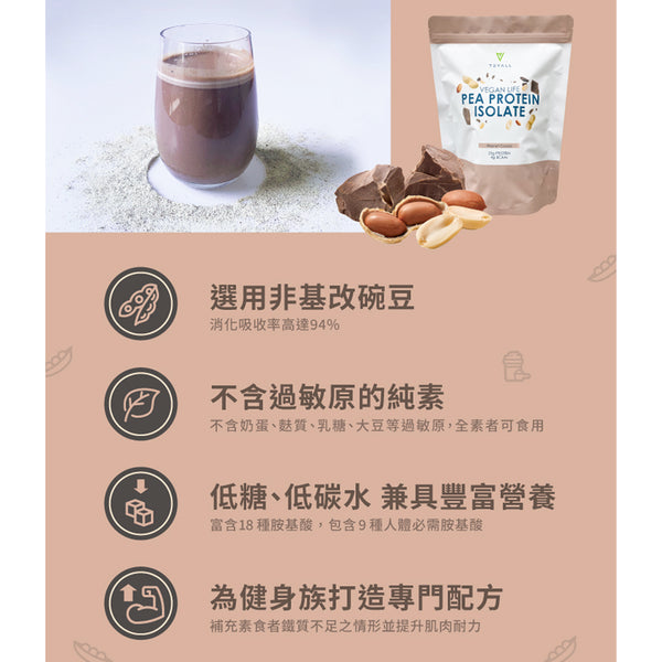 TRYALL -【純素】分離豌豆蛋白|花生可可 1kg