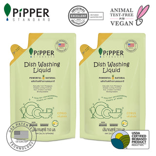 PiPPER Standard -【2包】防敏感 天然菠蘿酵素洗潔精補充裝 750ml|柑橘香