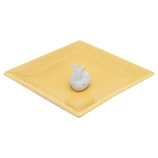 日本香堂 - 黃色小白兔線香座 線香碟 - 平行進口