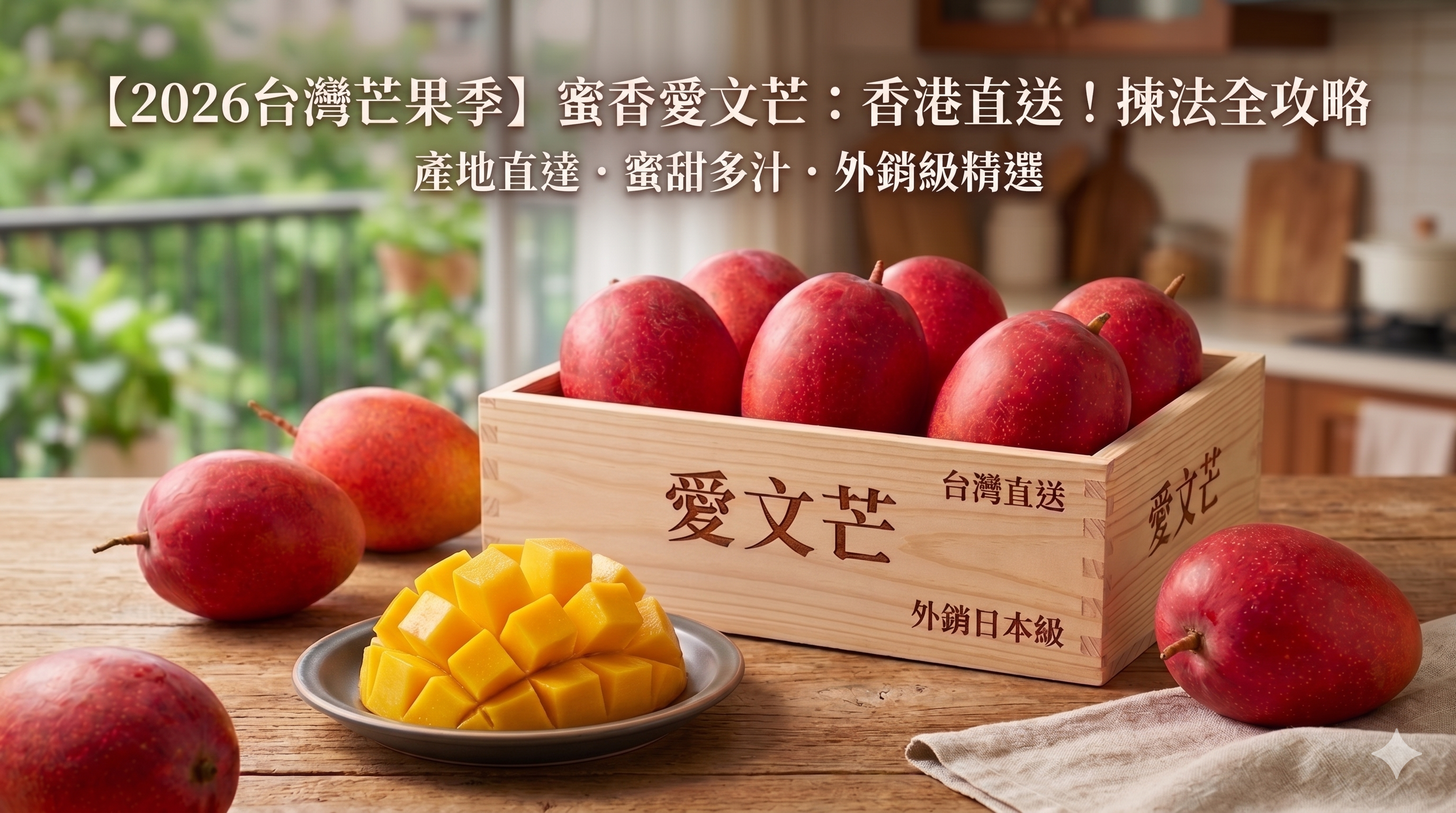 【2026台灣芒果季】愛文芒香港直送！產地/甜度/揀法全攻略：同人辦館教你點買最「當造」蜜香愛文！