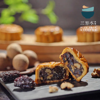 三點水 - 預訂｜煙燻桂圓南⁠棗合桃月餅禮盒｜四個裝