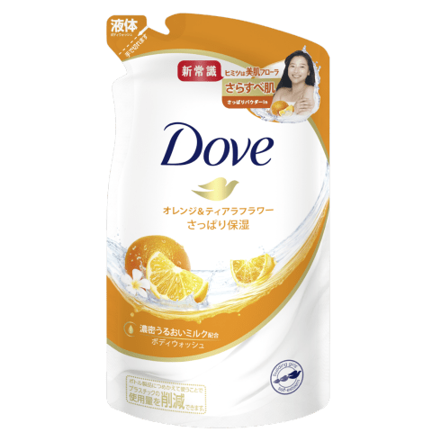Dove - 滋潤保濕沐浴露補充裝｜橙+ 皇冠花 360g - 平行進口