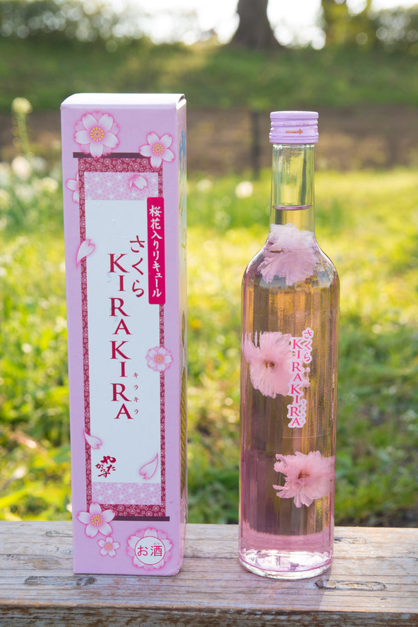 吉野物語 - 櫻花酒 500ml ｜日本北岡本店 含有花瓣整朵櫻花利口酒