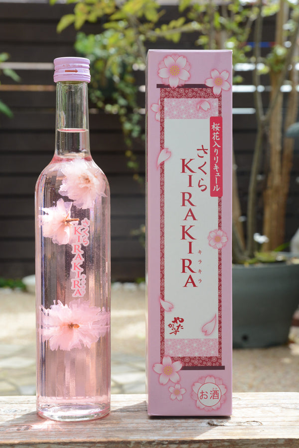 吉野物語 - 櫻花酒 500ml ｜日本北岡本店 含有花瓣整朵櫻花利口酒