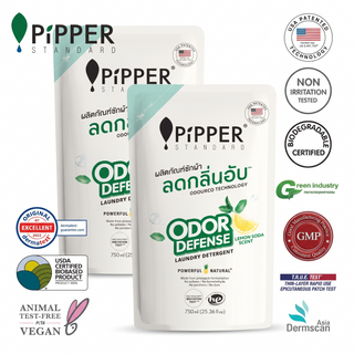 PiPPER Standard - 【2包】【強效抗異味】天然鳳梨酵素洗衣液 750ml (檸檬蘇打香) | 嬰幼兒敏感肌適用