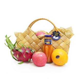 同人辦館 - 清新富士橙楊桃西班牙果汁編織禮籃