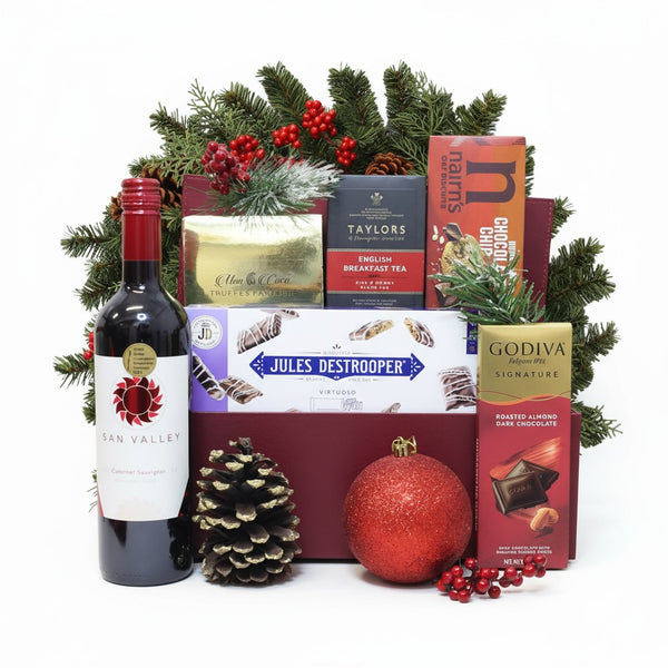 同人辦館 - Godiva x San Valley 醇黑紅酒聖誕禮籃