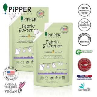 PiPPER Standard -【2包】衣物柔順劑補充裝 750ml｜花香