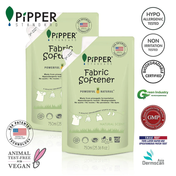 Pipper Rite PiPPER Standard -【2包】衣物柔順劑補充裝 750ml|天然香 | 同人辦館 Our HK Mall