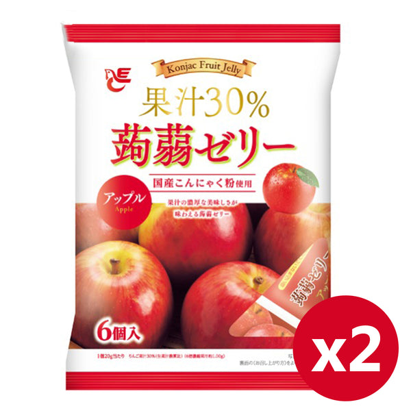 ACE - 蘋果果汁 30% 蒟蒻果凍 6入 x2包 - 平行進口 食用日期：2023年11月2日