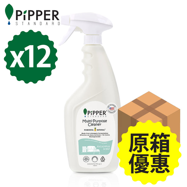 PiPPER Standard - 【原箱】鳳梨酵素天然多功能清潔劑｜尤加利葉香 500ml x 12