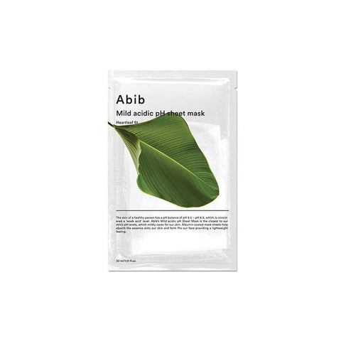 Abib  - Mild Acidic pH Sheet Mask - Heartleaf Fit 弱酸性魚腥草舒緩面膜 10片 - 平行進口 - 同人辦館 Our HK Mall