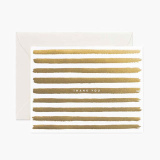 Rifle Paper - Boxed set : Gold Stripe  Thank You 套裝感謝卡 - 同人辦館 Our HK Mall