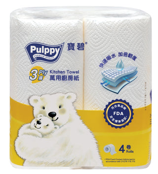 Pulppy 寶碧 - 高級廚房萬用紙 (4卷裝)