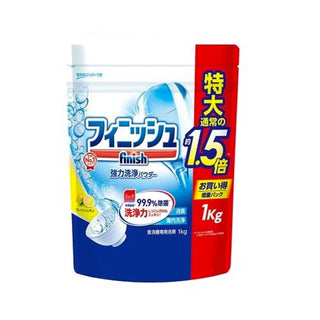 Earth - Finish 99.9%除菌強力洗淨洗碗粉 1kg 檸檬香 (補充裝) - 平行進口