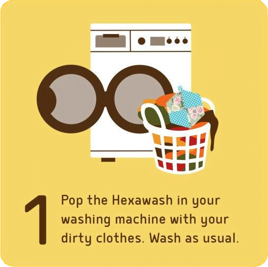 SuperBee - Hexawash 鎂元素環保免洗衣粉 洗衣袋｜可洗超過300次 | 款式隨機