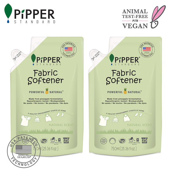 PiPPER Standard -【2包】衣物柔順劑補充裝 Fabric Softener 750ml｜天然香