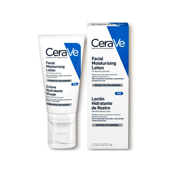 CeraVe - PM 夜用面部保濕乳液 | 乾敏肌適用 52ml - 平行進口