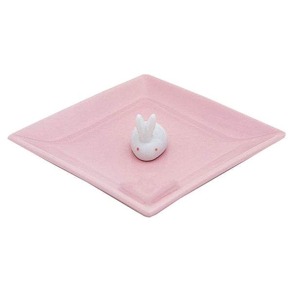日本香堂 - 粉紅小白兔線香座 線香碟 - 平行進口