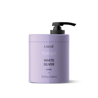 Lakme - Teknia White Silver Vegan Formula Mask 漂染後專用｜去黃護髮膜 1000ml - 平行進口